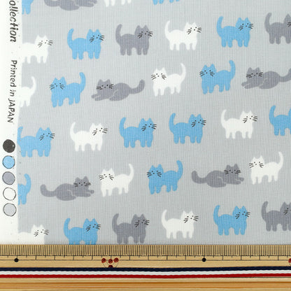 [Quantity from 5] Fabric "Sharting Homey Collection Round Cat Gray HC10733S-E”
