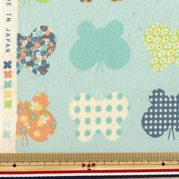 [Quantità a partire da 5] Tessuto "Hanauta Oxford パピヨン ブルー 142-1361-A2"