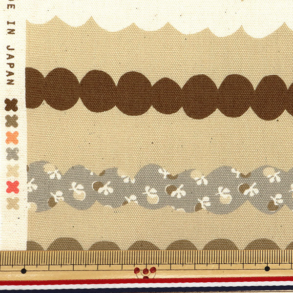 [Quantity starting from 5] Fabric "HANAUTA Oxford Cupilla Brown 142-1361-B3"