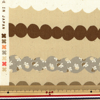 [Quantity starting from 5] Fabric "HANAUTA Oxford Cupilla Brown 142-1361-B3"