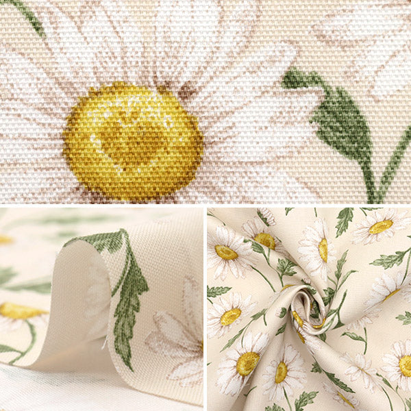 [Cantidad a partir de 5] Tela "LE PARTE DEL JARDÍN DE FLORES Oxford Daisy Natural 142-1359-A1"