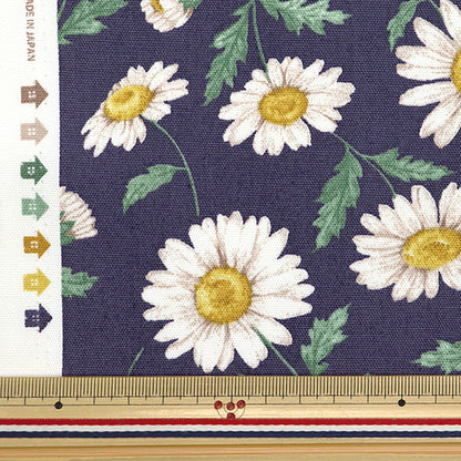 [Quantity starting from 5] Fabric "LE DEPART Flower Garden Oxford Daisy Navy 142-1359-A3"