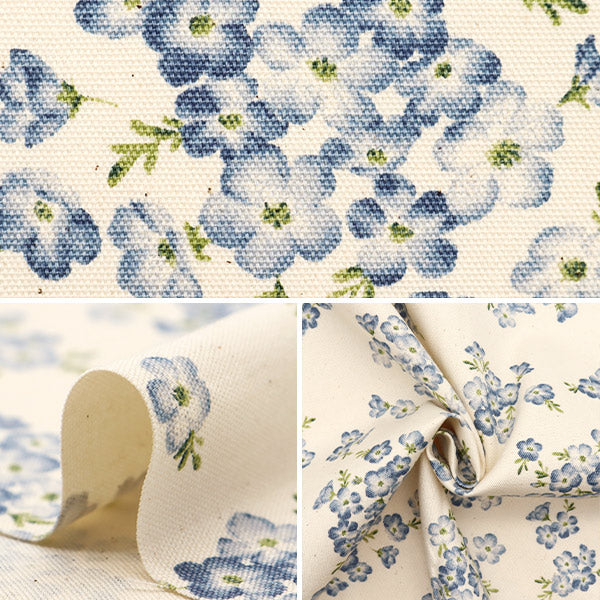 [Cantidad a partir de 5] Tela "LE PARTE DEL JARDÍN DE FLORES Oxford Nemophila kinari 142-1359-B1"