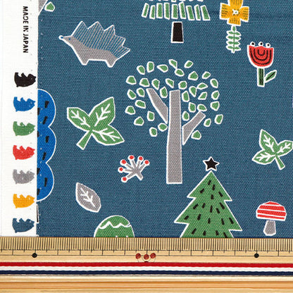 [الكمية تبدأ من 5] الأقمشة 『أكسفورد أهلاً! بلدي حديقة الحيوان غابة الأزرق 142-1360-D3BL"