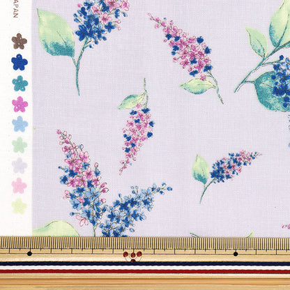 [Quantité à partir de 5] Tissu "Ansoleee Cotton Linen Imprimer Soft Processing Lilac Purple 142-1362-A2PP"