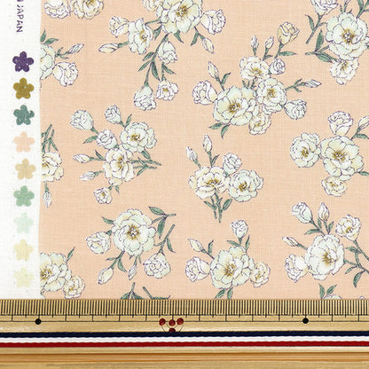 [Quantity starting from 5] Fabric "Ansolie Cotton Linen Print Soft Processing Turkish Kikyo Pink 142-1362-B2PI"