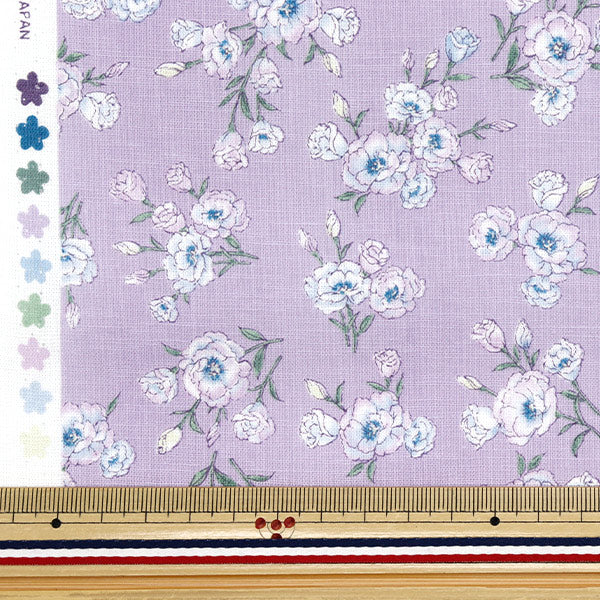 [Cantidad a partir de 5] Tela "Ansolie Cotton Linen Imperio suave Turquía Kikyo Purple 142-1362-B3PP"