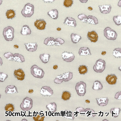 [Cantidad a partir de 5] Tela 『gasa doble Fulfig Hedgehog Ivory 142-1363-B1"