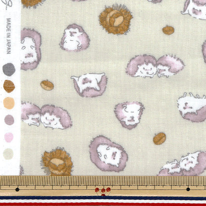 [Cantidad a partir de 5] Tela 『gasa doble Fulfig Hedgehog Ivory 142-1363-B1"