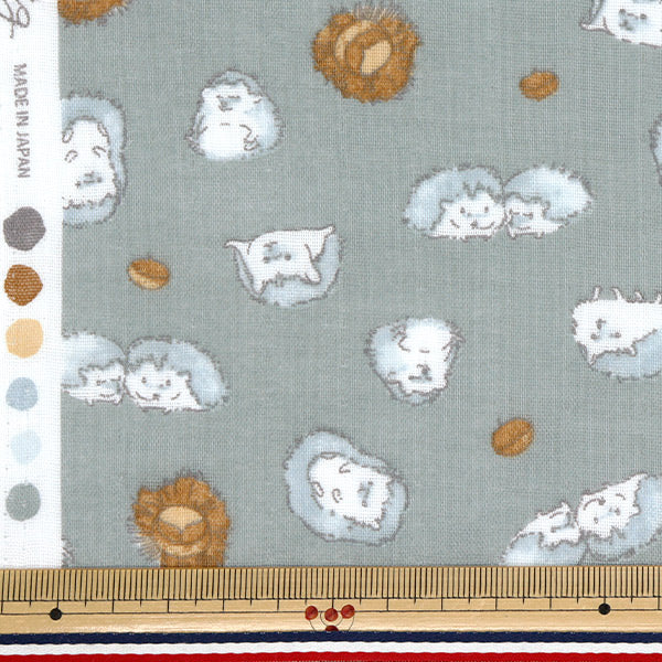 [Quantità a partire da 5] Tessuto 『doppia garza Fulfig Hedgehog Grey 142-1363-B3"