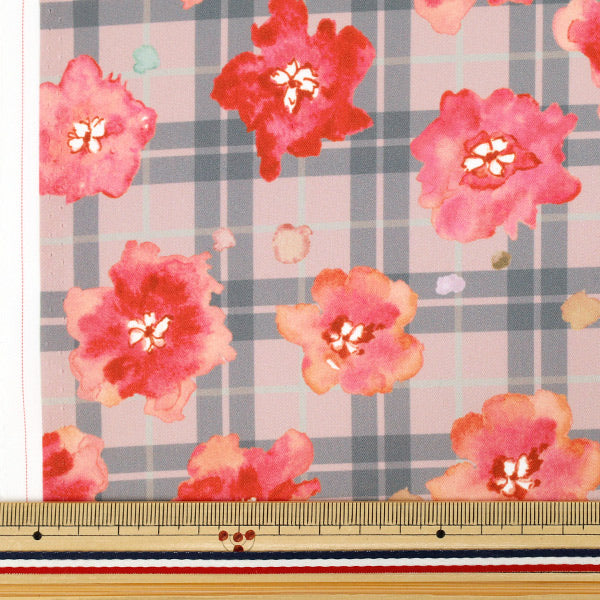 [Quantità a partire da 5] Tessuto "Stampa ad agio d'acqua rossa 150-1669-A-3"