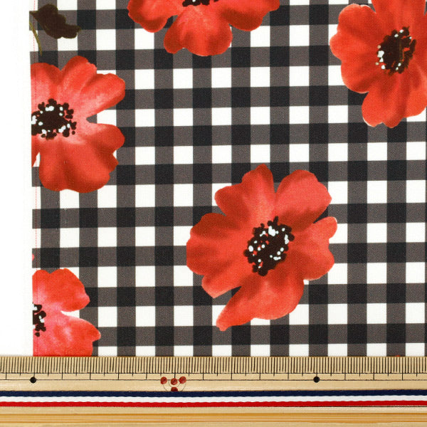 [Quantité à partir de 5] Tissu "Watercolor à jet d'encre imprimé rouge 150-1669-b-1"