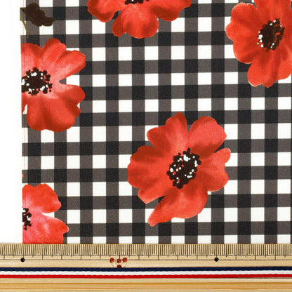 [Quantité à partir de 5] Tissu "Watercolor à jet d'encre imprimé rouge 150-1669-b-1"