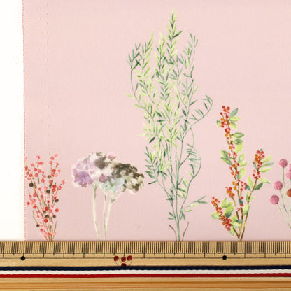 【数量5から】 生地 『mOmen-t モーメント インクジェットプリント スワッグ柄 ピンク 150-1668-C-2』