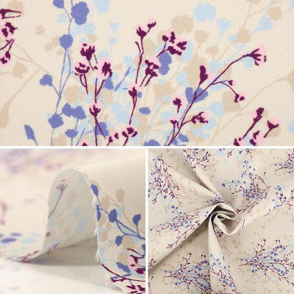 [Quantità a partire da 5] Tessuto "Momen-t Moment Inkjet Stampa Gypsophila Natural 150-1668-K-1"