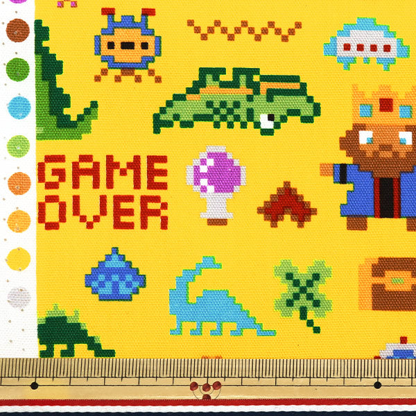 [Dalla quantità 5] Tessuto 『Oxford Serie preferite Pixeldot Yellow Mowf-154y"