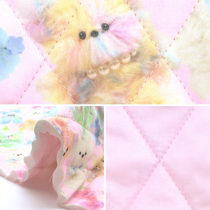 Stoff "Imadokikids QuiltStoffstück Ca. 60 cm x 100 cm Regenbogen tierrosa IMAF-21qc-P" KIYOHARA