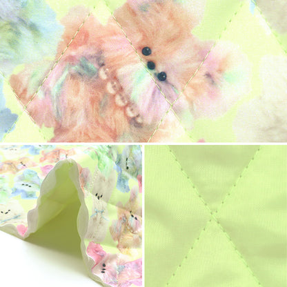 الأقمشة "لحاف imaDOKIkidsقماش مقطوع حيوان قوس قزح أصفر 60 سم × 100 سم تقريبًا IMAF-21QC-Y" KIYOHARA