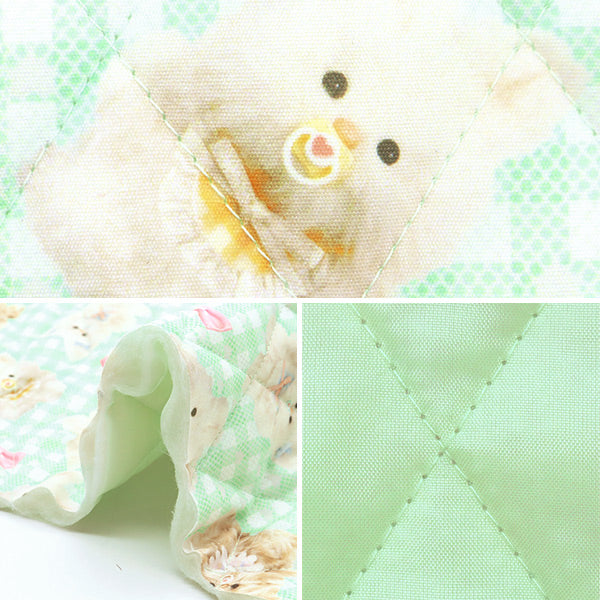 Tessuto "Quitt ImadokikidsPanno tagliato Circa 60 cm x 100 cm soffice nastro bambino verde imaf-22qc-g" KIYOHARA