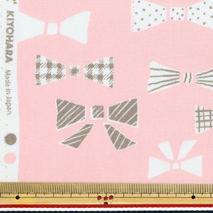 [From quantity 5] Fabric 『Oxford Favorite Series Milky Ribbon Pink MOWF-160-PP"