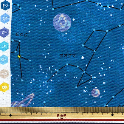 [Menge ab 5] Stoff "Nanicore -Serie" Oxford Wasserabweisende Konstellationen Blau NNF-17BL"