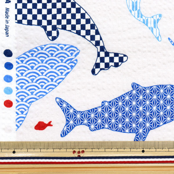 [Quantity starting from 5] Fabric "Ripple Favorite Series Sea Creatures Off-White MOWR-32-OW" KIYOHARA