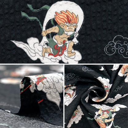 [الكمية تبدأ من 5] الأقمشة "سلسلة Ripple المفضلة Wind God Thunder God Black Mowr-33-BK"