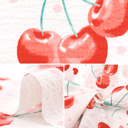 [Quantità a partire da 5] Tessuto "Serie preferite Ripple Cherry Dot Off-White Mowr-36-OW" KIYOHARA