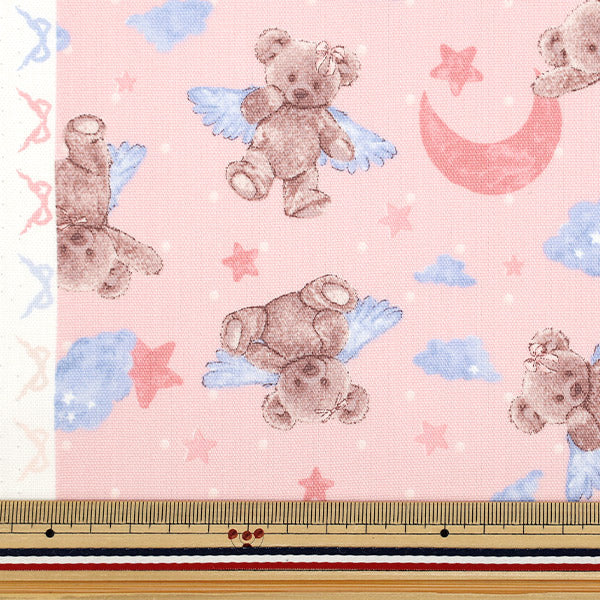 [Quantité à partir de 5] Tissu "Modern classique" Oxford Angel Bear Pink CMOF-80P"