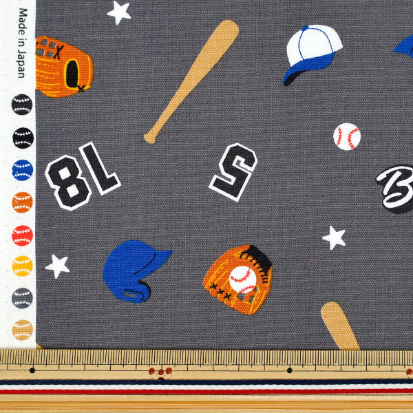 [الكمية من 5] الأقمشة 『أكسفورد السلسلة المفضلة Baseball Star Gray MOWF-165"