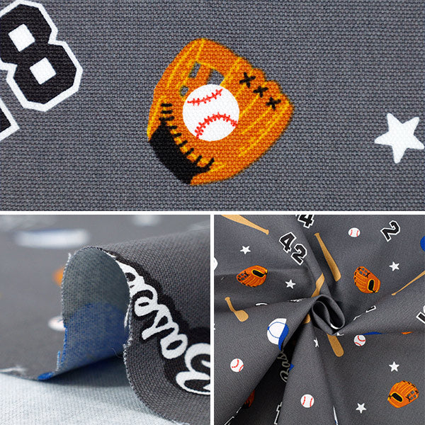 [الكمية من 5] الأقمشة 『أكسفورد السلسلة المفضلة Baseball Star Gray MOWF-165"