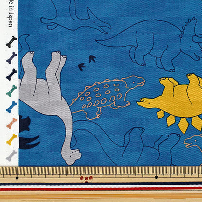 [수량 5개부터] 천・원단 『옥스 좋아하는 시리즈 실루엣 공룡 블루 MOWF-166"