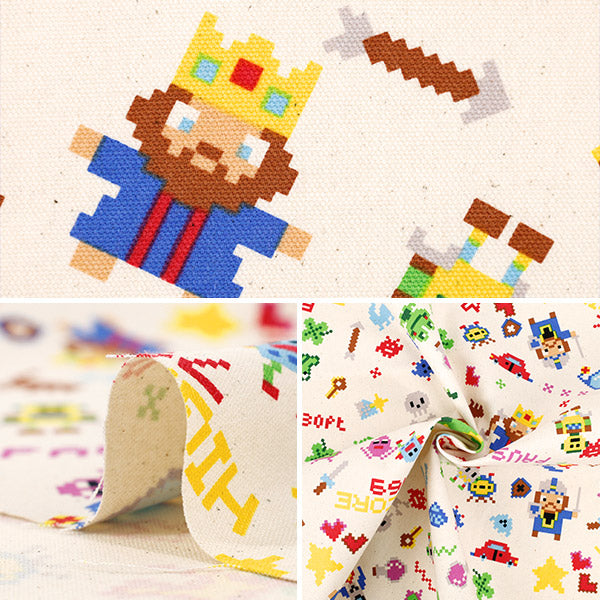 [수량 5개부터] 천・원단 『옥스 좋아하는 시리즈 픽셀 아트 게임 Kinari MOWF-167"