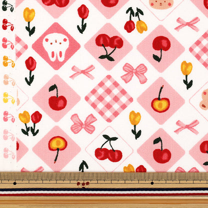 [수량 5개부터] 천・원단 『옥스 좋아하는 시리즈 동물리본 핑크 MOWF-170"