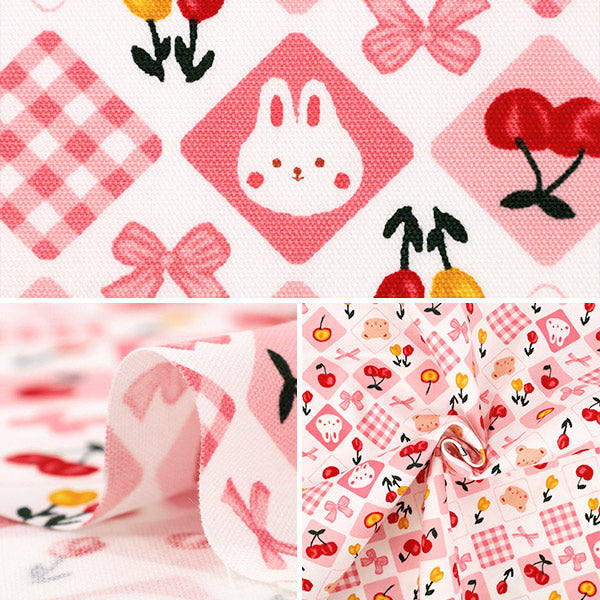 [수량 5개부터] 천・원단 『옥스 좋아하는 시리즈 동물리본 핑크 MOWF-170"