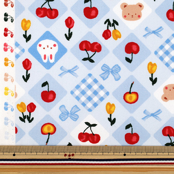 [수량 5개부터] 천・원단 『옥스 좋아하는 시리즈 동물리본 블루 MOWF-170"