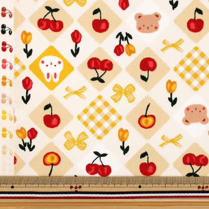 [수량 5개부터] 천・원단 『옥스 좋아하는 시리즈 동물리본 노란색 MOWF-170"