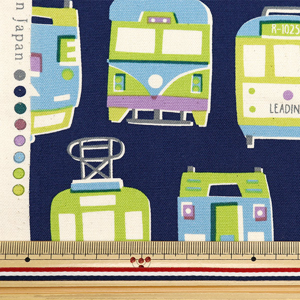 [الكمية تبدأ من 5] الأقمشة 『أكسفورد نمط قطار البحرية YK-19020-2d" KOKKA