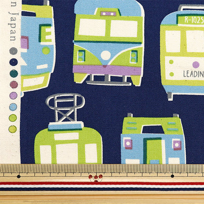 [الكمية تبدأ من 5] الأقمشة 『أكسفورد نمط قطار البحرية YK-19020-2d" KOKKA