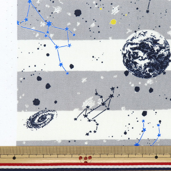 [5부터 시작하는 수량] 천・원단 『옥스 테두리 공간 패턴 그레이 IO-82190-1c" KOKKA