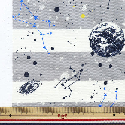 [5부터 시작하는 수량] 천・원단 『옥스 테두리 공간 패턴 그레이 IO-82190-1c" KOKKA