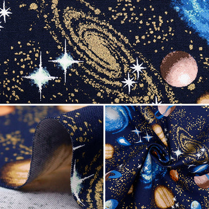 [Quantité à partir de 5] Tissu 『Oxford Space Pattern Navy 2400-4A"