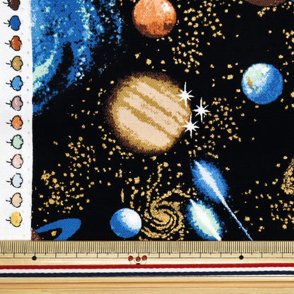 [Quantité à partir de 5] Tissu 『Oxford Space Match Black 2400-4b"