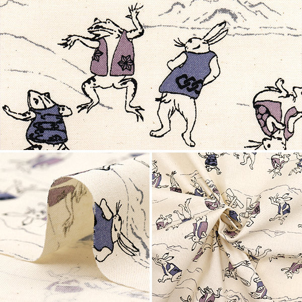 [الكمية تبدأ من 5] الأقمشة 『الأغطية النمط الياباني الحديث Torijuu Giga Natural 8800-34a"