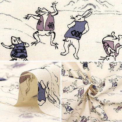 [الكمية تبدأ من 5] الأقمشة 『الأغطية النمط الياباني الحديث Torijuu Giga Natural 8800-34a"