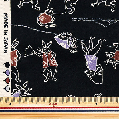 [الكمية تبدأ من 5] الأقمشة 『الأغطية النمط الياباني الحديث Torijuu Giga Black 8800-34D"