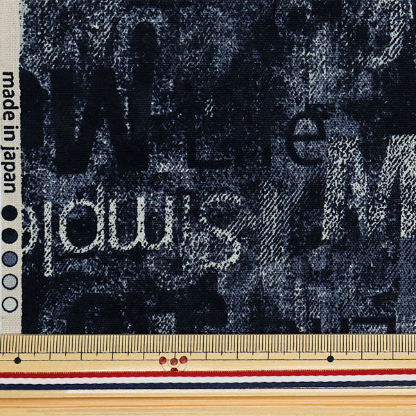 [Quantità a partire da 5] Tessuto 『Oxford Denim Print Navy 38132-2b"