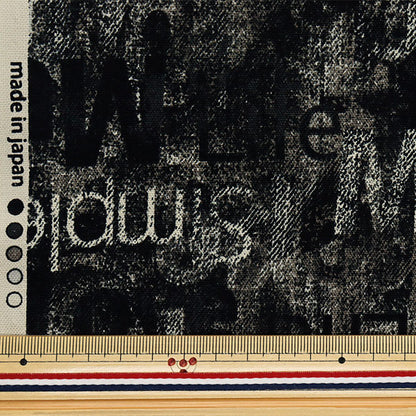 [Quantité à partir de 5] Tissu 『Oxford Denim Print Black 38132-2C"