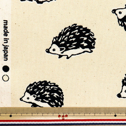 【数量5から】 生地 『オックスプリント はりねずみ キナリ 38135-2A』