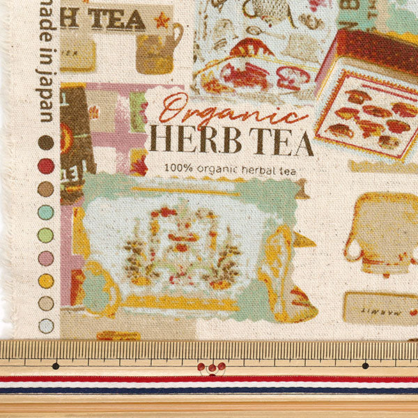 【数量5から】 生地 『綿麻キャンバス ヴィンテージ風 マルチカラー 38136-1A』